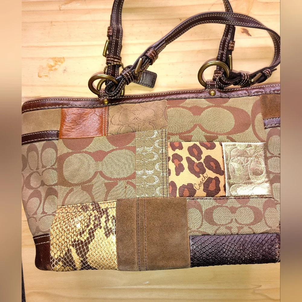 2008 Coach Patchwork Tote in Brown Tones - Picture 3 of 14